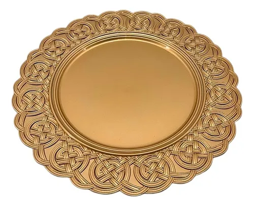 Plato Base 33cm Borde Geometrico Ch