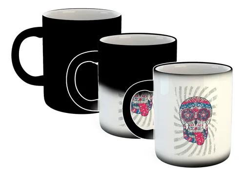 comprar Taza Magica Calavera Sacando La Lengua Colores Arte