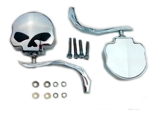 Espejos Skull Para Harley Davidson