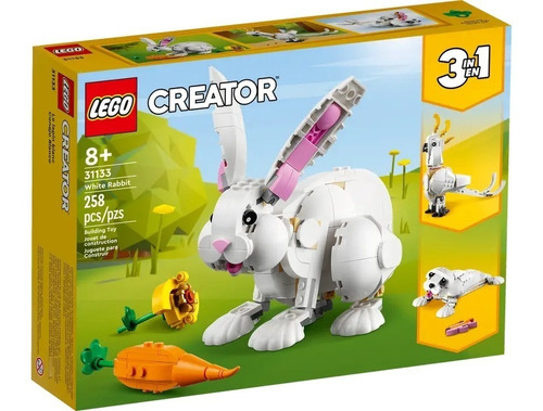 Lego Creator 3-in-1 Conejo Blanco 31133 - 258 Pz