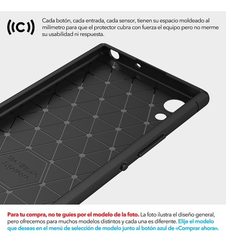 Imagen 5 de 8 de Funda Carbono Xperia 10 | Xa2 | Xa2 Ultra | Xa1 | Xa1 Ultra | L1 | L2 | Xz3 | Xz2 | Xz1 | Xz Premium Case Protector