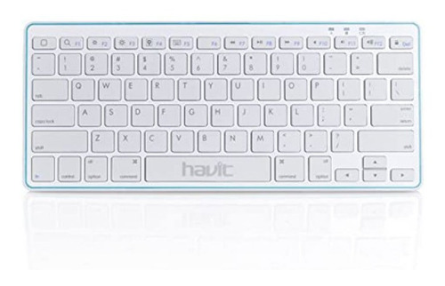 Teclado Havit Ultraslim Bluetooth Blanco Recargable Hv-kb210