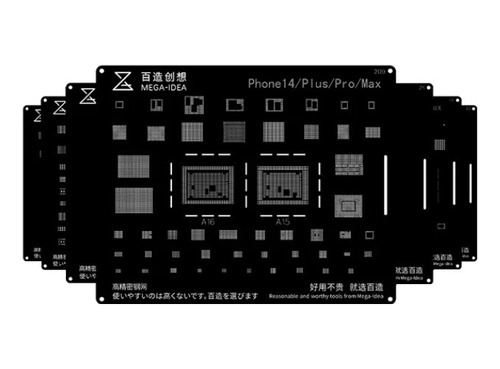 Stencil Orificios Cuadrados Reballing/iPhone 6 Al 14 Series 