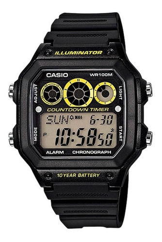 Reloj Casio Ae-1300wh-1av Crono-alarma 100m Sumergible Local
