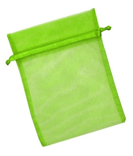 Bolsa De Organza Verde Brillante 10 X 15  (10 Unidades) 