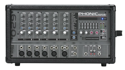 Consola Potenciada 200w 6 Canales Phonic Power620plus 