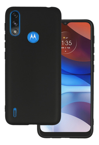 Funda Para Motorola E7i Power Soft Feeling Antishock Negro