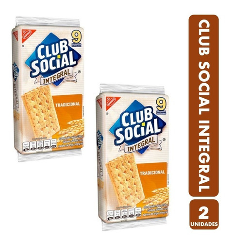 Galletas Club Social, Integral -2 Paquetes De 9 Unidades C/u