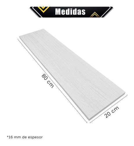 Imagen 4 de 10 de 3 Repisas Flotantes Modernas Minimalistas Melamina 80x20 Cm