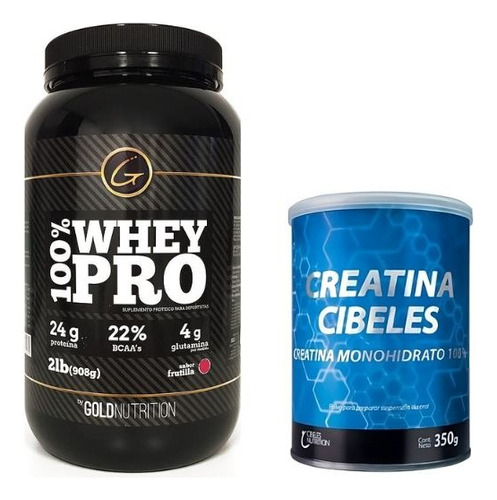 Proteina Whey Pro 2lb Gold Nutrition+ Creatina Cibeles 350mg