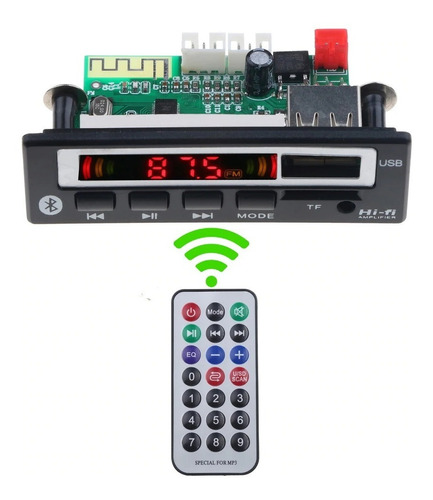 Modulo Decodificador Bluetooth 5.0 Mini Fm Usb Mp3 Cx Full