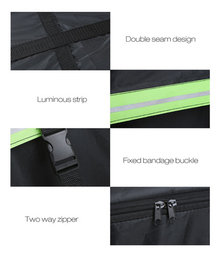 Imagen 7 de 8 de Negro/lwaterproof Bolsa De Carga Coche Portaequipajes Con No