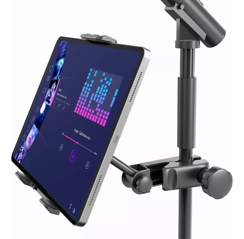 Soporte De Tableta iPad Para Micrófono O Atril De Bateria