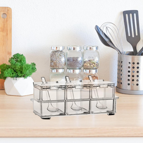 Caja De Condimento Transparente Juego De Cocina