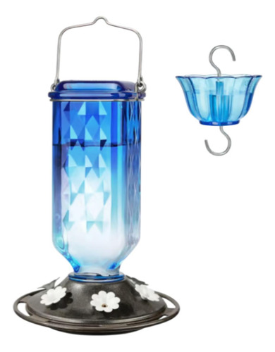 Alimentador De Colibrí Para Al Aire Libre Adorno De Azul