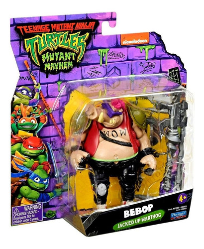 Tortugas Ninja Figura Bebop Articulada 10 Cm Coleccion Ed