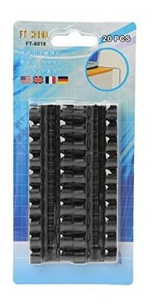 Kit Clip Organizador De Fios E Cabos Adesivo 20un Brinde