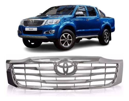 Grade Dianteira Hilux Srv 2012 A 2015 Moldura Cromada