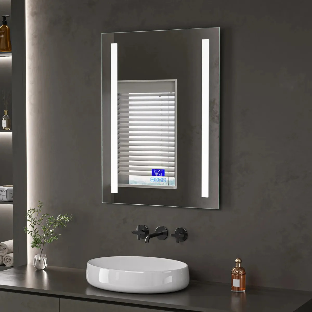 Espejo Inteligente Bluetooth Luz Led Desempañador Baño 80x60 Espejo KW