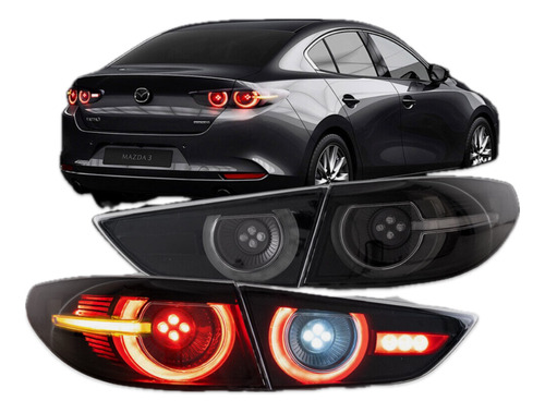 Stops Mazda 3 Sedan 2019 2023 Skyactive G Led Smoke