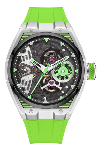 Reloj De Pulsera Minber Para Hombre Universe Collection-44mm Color de la correa Verde