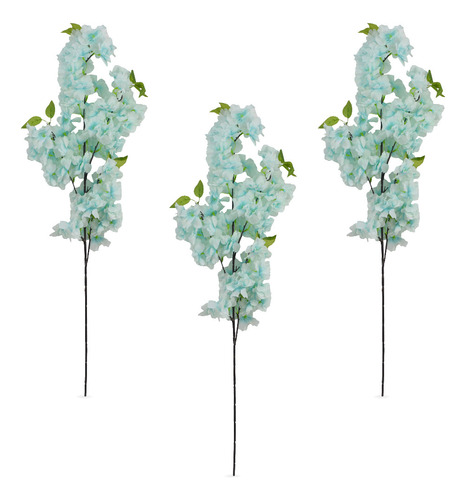 Pack 3 Ramo De Flores Artificiales Flores De Cerezo 100cm