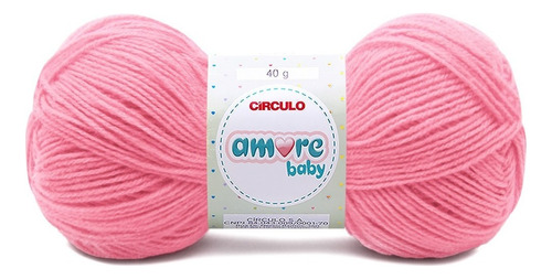 Fio Amore Baby Circulo 40g 200mts Crochê Tricô Crianças Cor 3125- Rosa Quartzo