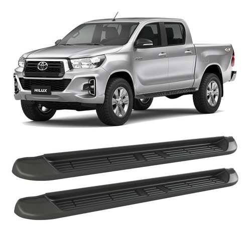 Plataforma Toyota Hilux 2016 A 2021 Estribo Lateral Preto