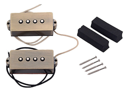 2 Pcs Recogida Puente De Cuello Humbucker Para Guitarra 4