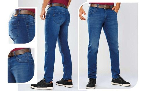 Imagen 1 de 1 de Jean Hombre Lycrado Bota Regular Gran Jeans