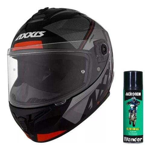 Casco Moto Axxis Draken Gear A2 + Aceite Cadena Regalo 