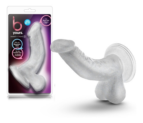 Hermoso Dildo Glitter 18cm Curvado Punto G B Yours Ventosa