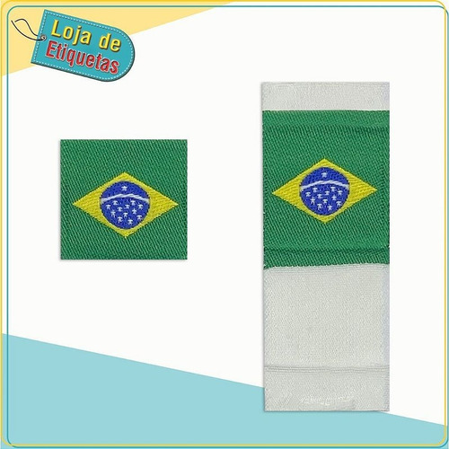 Imagem 1 de 4 de Bandeira Do Brasil Clip Com 3 Dobras - 100 Peças