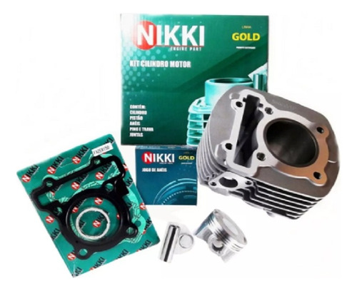 Kit Motor Cilindro Camisa Pistão Honda Nx Falcon 400 Nikki