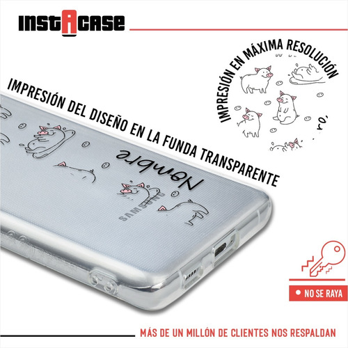 Funda Para Galaxy Cerditos Personalizada Nombre