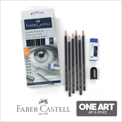 Set Lapices Goldfaber Faber Castell Graphite Sketch X 8 Piez