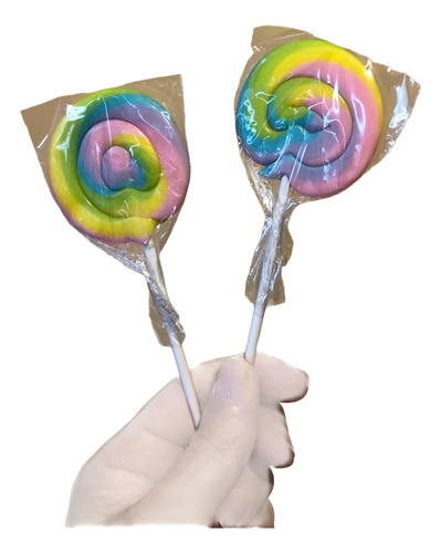 Chupetín Paleta De Caramelo Color Pastel X 10u