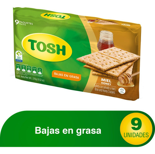 Galleta Miel Bl 9 Tosh - Unidad a $976