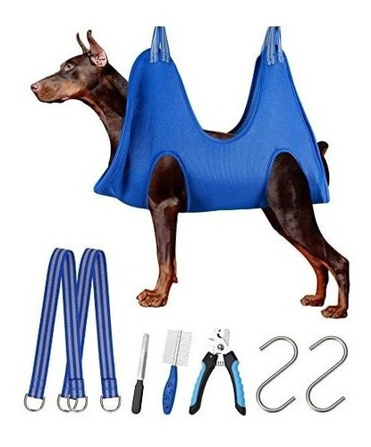 Arnes De Aseo Para Mascotas  X X L  Con Accesorios Azul