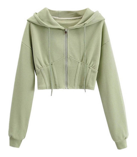 Ropa Chaqueta Deportiva Con Capucha Y Cremallera Para Mujer