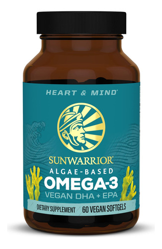 Sunwarrior Omega-3 Vegan Algaebsed Dha + Epa 60 Capsules Sabor Sin Sabor