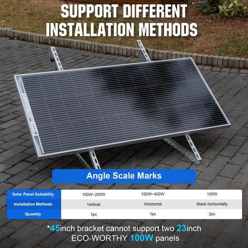 Soportes De Montaje Ajustables Para Panel Solar 45 Pulgadas