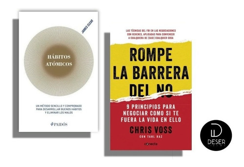 Pack Libros Habitos Atomicos + Rompe La Barrera Del No