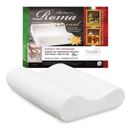 Almohada Viscoelastica Cervical Roma Fiber Ball MercadoLibre