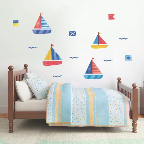 Vinilos Decorativos Pared Infantil Barco Linda Wall