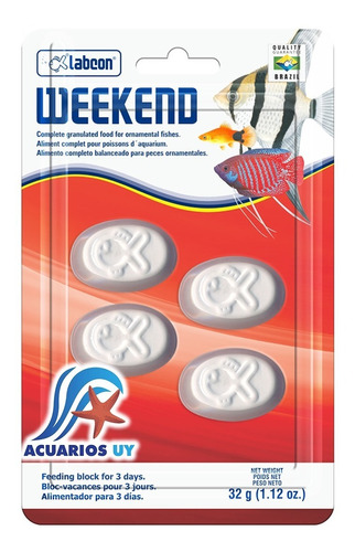 Alimento Vacacional Para Peces. Labcon Weekend 3 Días