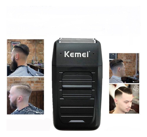 Maquina Simil Wahl Magic Clip Cordless Afeitadora Kemei Kit Color Plateado