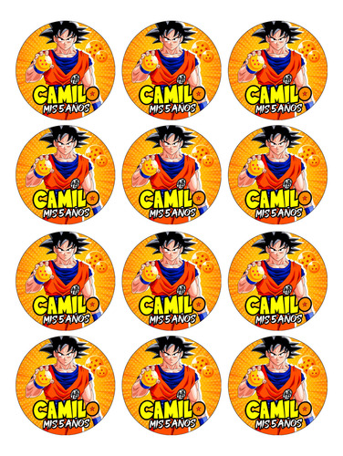 Goku Dragon Ball Z (kit Para Imprimir)