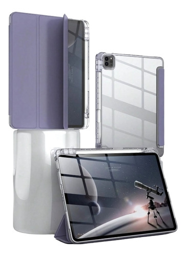 Capa Smart Case Para iPad Air M2 13'' Lavanda Furo Caneta