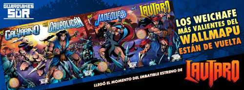 Pack Guardianes Del Sur -  Galvarino, Caupolican, Janequeo Y Lautaro